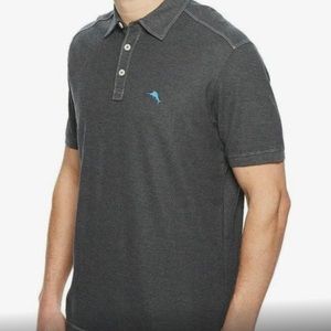 Tommy Bahama Contrast Tropical Trim Heathered Short Sleeve Big & Tall Polo Shirt